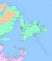 Location Map of Gros Morne National Park, Newfoundland, Canada