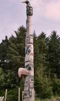 Haida Totem Pole Photos, Old Massett, Skidegate, Queen Charlotte Islands, Haida Gwaii, British Columbia, Canada CM11-11