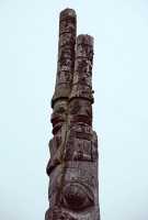 Haida Totem Pole Photos, Old Massett, Skidegate, Queen Charlotte Islands, Haida Gwaii, British Columbia, Canada CM11-07