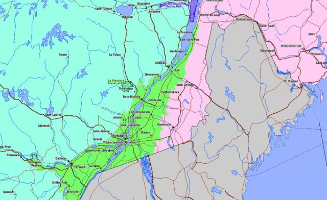 Map of La Mauricie National Park Canada Location