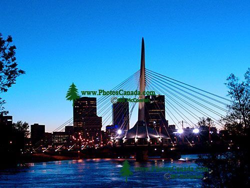 Winnipeg Esplanade Riel Bridge, Manitoba, Canada 01