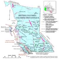 Map of British Columbia, Canada