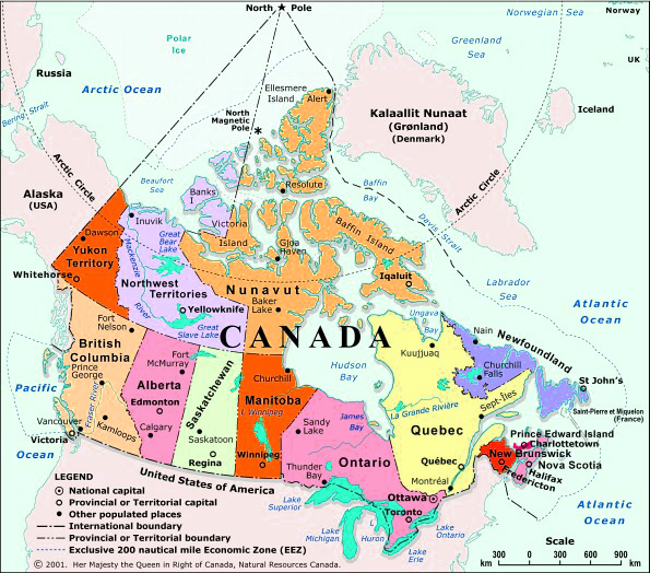 Slide Show for album :: Maps of Canada, Maps of Canadian Provinces and