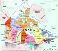 Map of Canada, Provinces and Territories