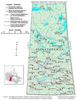 Map of Saskatchewan, Canada