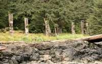Ninstints Haida Village Remains, Anthony Island, Sgang Gwaay, UNESCO World Heritage Site, Gwaii Haanas National Park Reserve, Haida Gwaii, British Columbia, Canada CM11-04