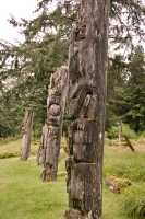 Ninstints Totem Poles, Sgang Gwaay, UNESCO World Heritage Site, Gwaii Haanas National Park Reserve, Haida Gwaii, British Columbia, Canada CM11-14