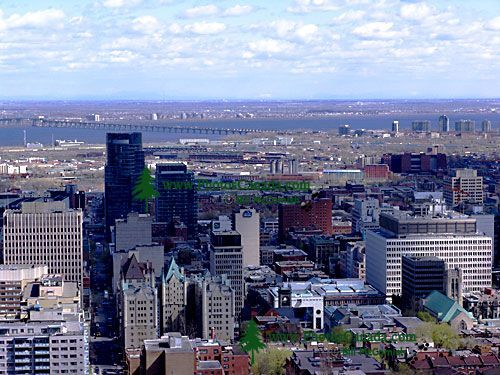 Downtown Montreal, and Champlain Bridge, Quebec, Canada 04