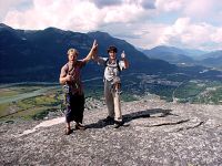 Rock Climbesrs, Stawamus Chief, Summit, Squamish, British Columbia, Canada 01