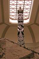 Royal Ontario Museum, (ROM) Totem Poles, Main Entrance Stairs, Toronto, Ontario CM11-009