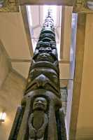 Royal Ontario Museum, (ROM) Totem Poles, Main Entrance Stairs, Toronto, Ontario CM11-010