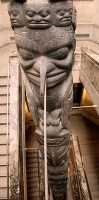 Royal Ontario Museum, (ROM) Totem Poles, Main Entrance Stairs, Toronto, Ontario CM11-012