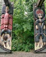 Susan Point Totems, UBC Museum of Anthropology, British Columbia, Canada CM11-11 
(Photo Not For Sale) 