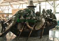 Spirit Of Haida Gwaii, The Jade Canoe, 
by Bill Reid, Vancouver Airport, British Columbia, Canada CM11-03