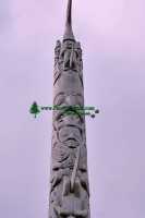 Bill Reid Totem Pole, Skidegate, Queen Charlotte Islanda, Haida Gwaii, British Columbia,  Canada CM11-04