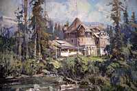 Emerald Lake Lodge Painting, Yoho National Park, 2011,  British Columbia, Canada CM11-008