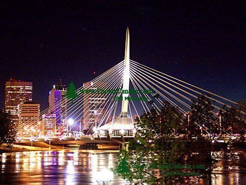 Winnipeg Esplanade Riel Bridge, Manitoba, Canada 02