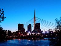 Winnipeg Esplanade Riel Bridge, Manitoba, Canada 01