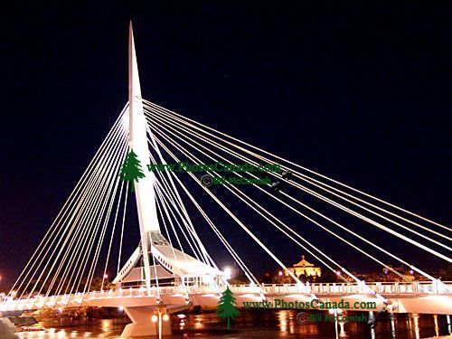 Winnipeg Esplanade Riel Bridge, Manitoba, Canada 03