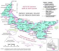 Map of Prince Edward Ialand, Canada