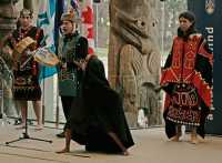 Museum of Anthropology, Great Hall, First Nations Dancers, UBC, British Columbia, Canada CM11-06