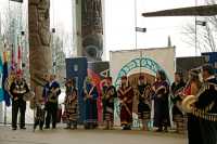 Museum of Anthropology, Great Hall, First Nations Dancers, UBC, British Columbia, Canada CM11-12
