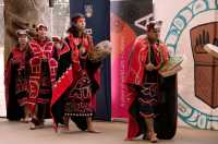 Museum of Anthropology, Great Hall, First Nations Dancers, UBC, British Columbia, Canada CM11-04