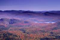 View from top of Mont-Tremblant resort showing Lac Superieur and Mont-Tremblant National Park. September 2007.