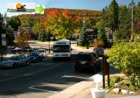 View of Pointe Solitude land from Mont-Tremblant village. September 2007