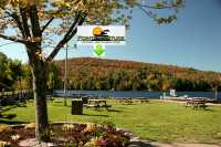 View of Pointe Solitude land from the village Municipal park and beach area. September 2007
