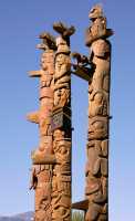 New Aiyansh Totems, Nass Valley, September 2010, British Columbia, Canada CM11-10