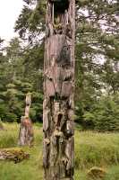 Ninstints Totem Pole, Sgang Gwaay, UNESCO World Heritage Site, Gwaii Haanas National Park Reserve, Haida Gwaii, British Columbia, Canada CM11-13