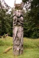 Ninstints Totem Pole, Sgang Gwaay, UNESCO World Heritage Site, Gwaii Haanas National Park Reserve, Haida Gwaii, British Columbia, Canada CM11-16
