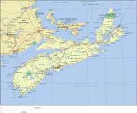 Map of Nova Scotia, Canada