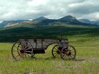 Old Farm Wagon, Pincher Creek, Alberta, Canada 02
