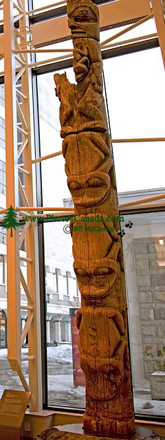 Memorial Pole, Royal BC Museum, Taken from Tanu, T'aanuu Lnagaay,  British Columbia, Canada CM11-16 
PHOTO NOT FOR SALE