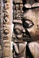Gitanyow (Kitwanyou) Totem Poles, Nass Valley, Northern British Columbia, Canada CM11-06