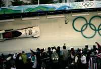 Whistler 2010 Olympics Sliding Centre, Latvia Bobsled, British Columbia, Canada CM11-12